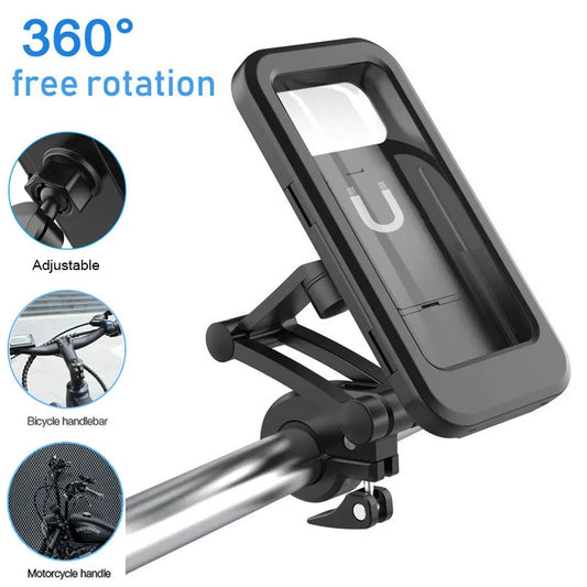 WATERPROOF PHONE HOLDER FOR MOTORCYCLES AND BIKES + FREE SHIPPING!!